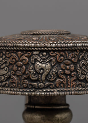 Nepali Silver Karuwa | Copper Body with Silver Plating"
