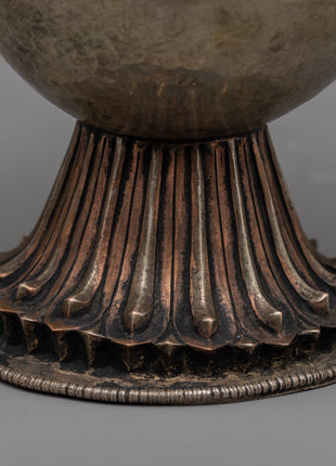 Nepali Silver Karuwa | Copper Body with Silver Plating"
