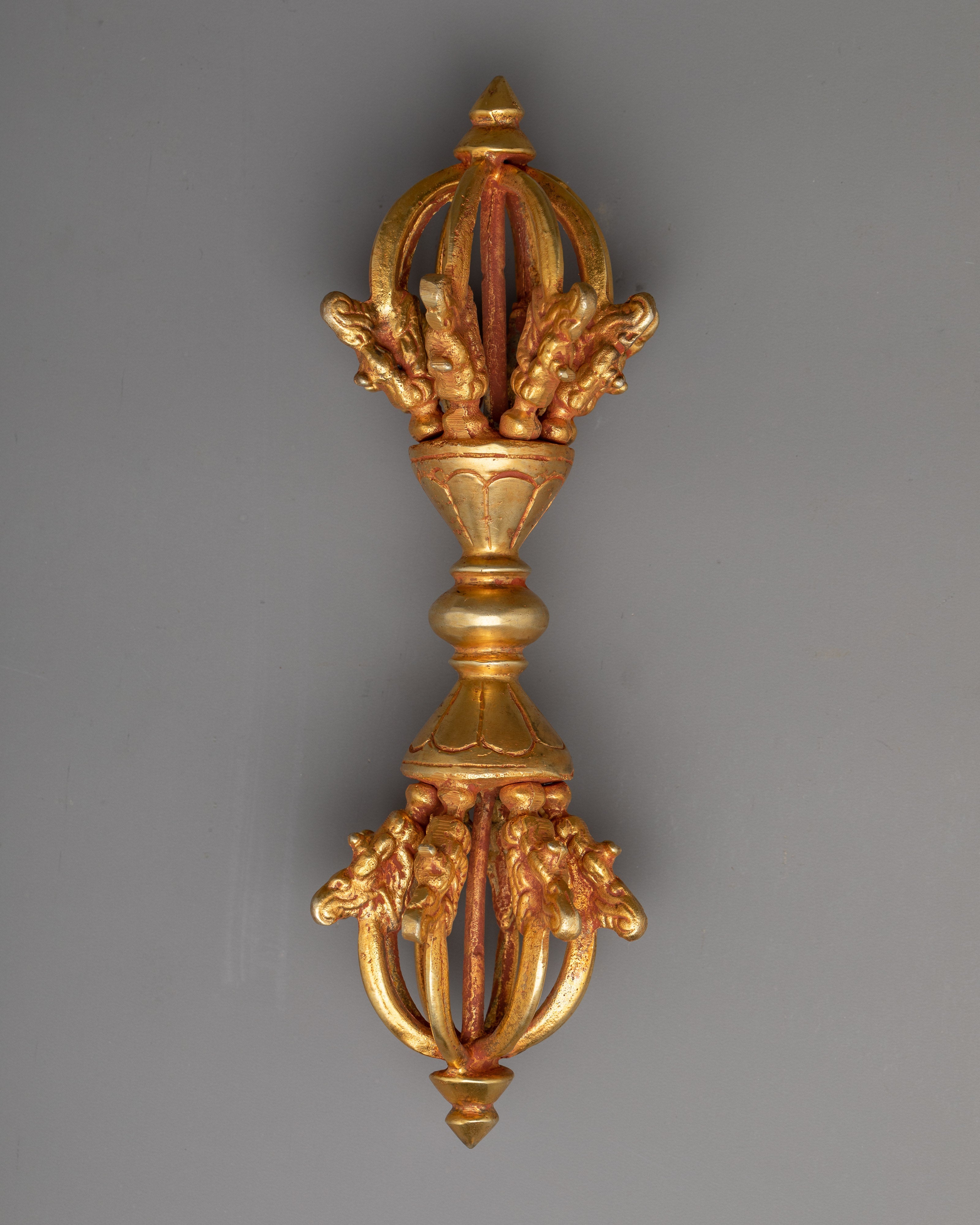Exquisite 24k Gold Plated Vajra Buddha | Handcrafted Copper Masterpiece