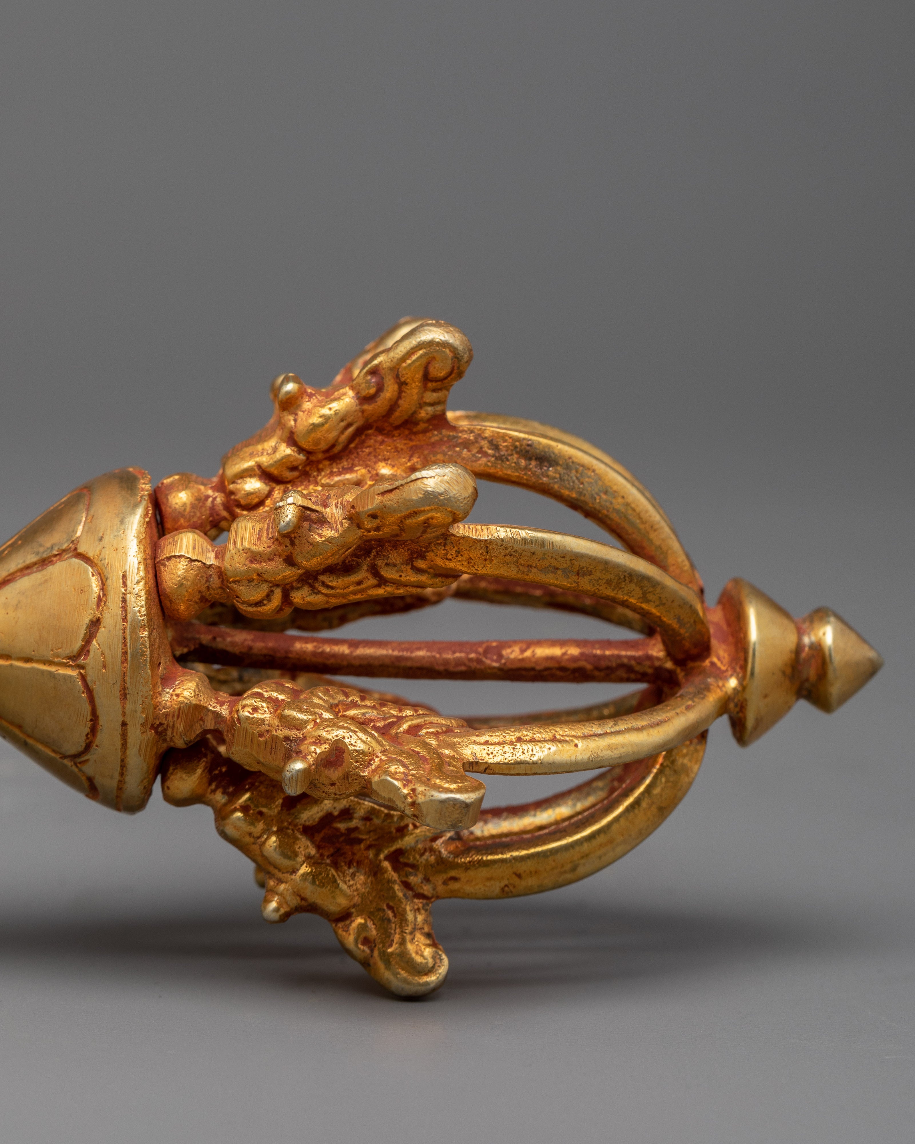 Exquisite 24k Gold Plated Vajra Buddha | Handcrafted Copper Masterpiece