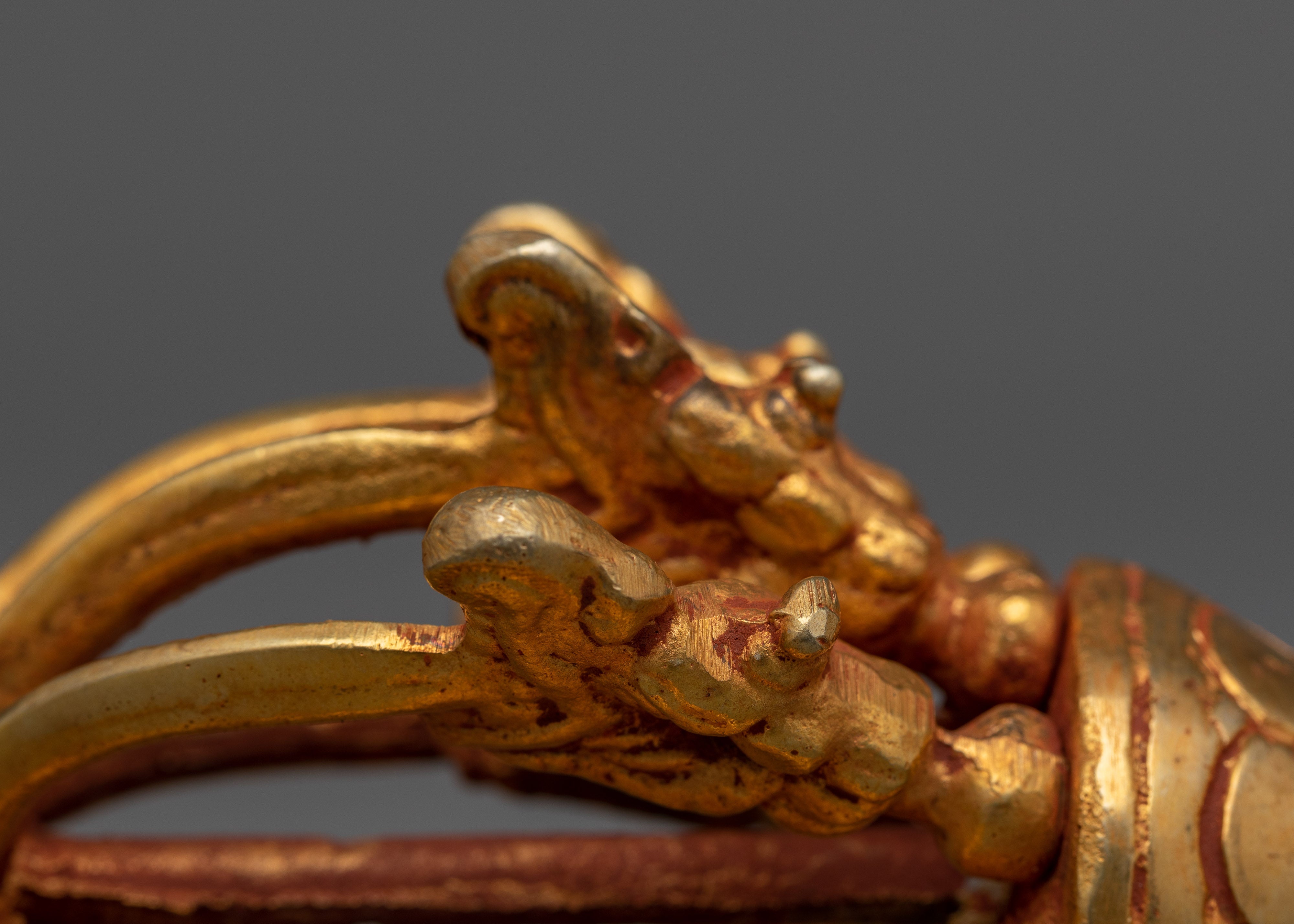 Exquisite 24k Gold Plated Vajra Buddha | Handcrafted Copper Masterpiece