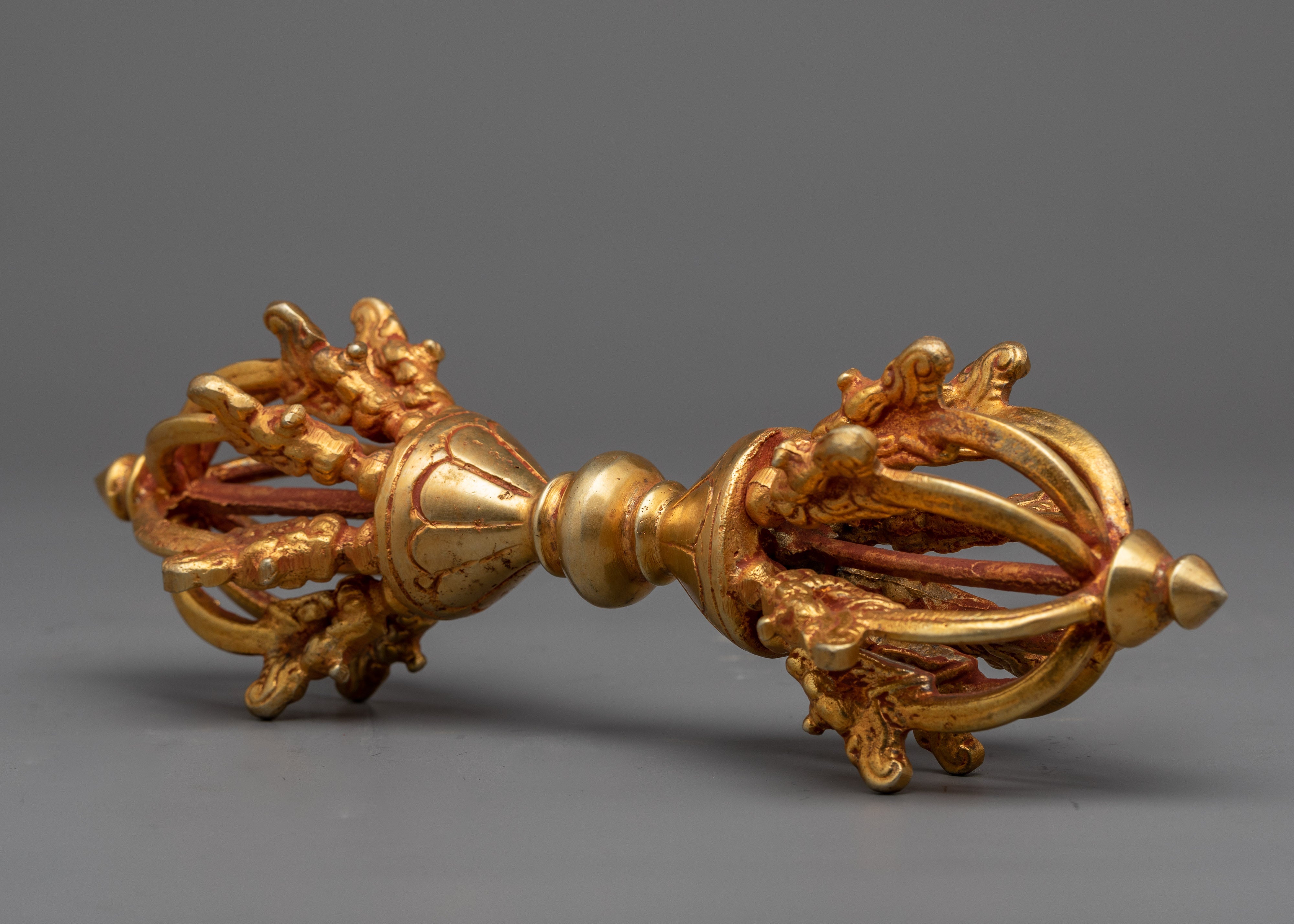 Exquisite 24k Gold Plated Vajra Buddha | Handcrafted Copper Masterpiece