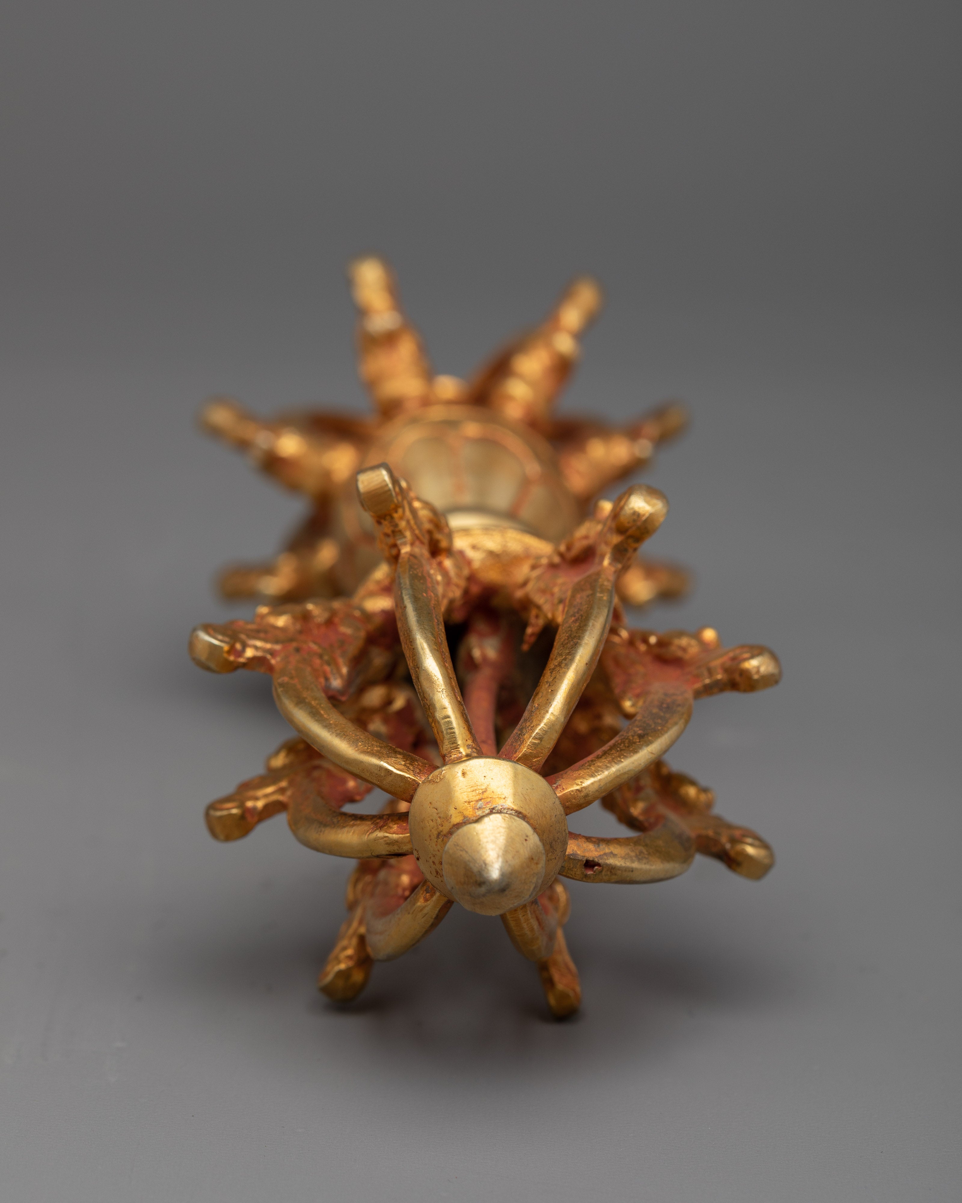 Exquisite 24k Gold Plated Vajra Buddha | Handcrafted Copper Masterpiece