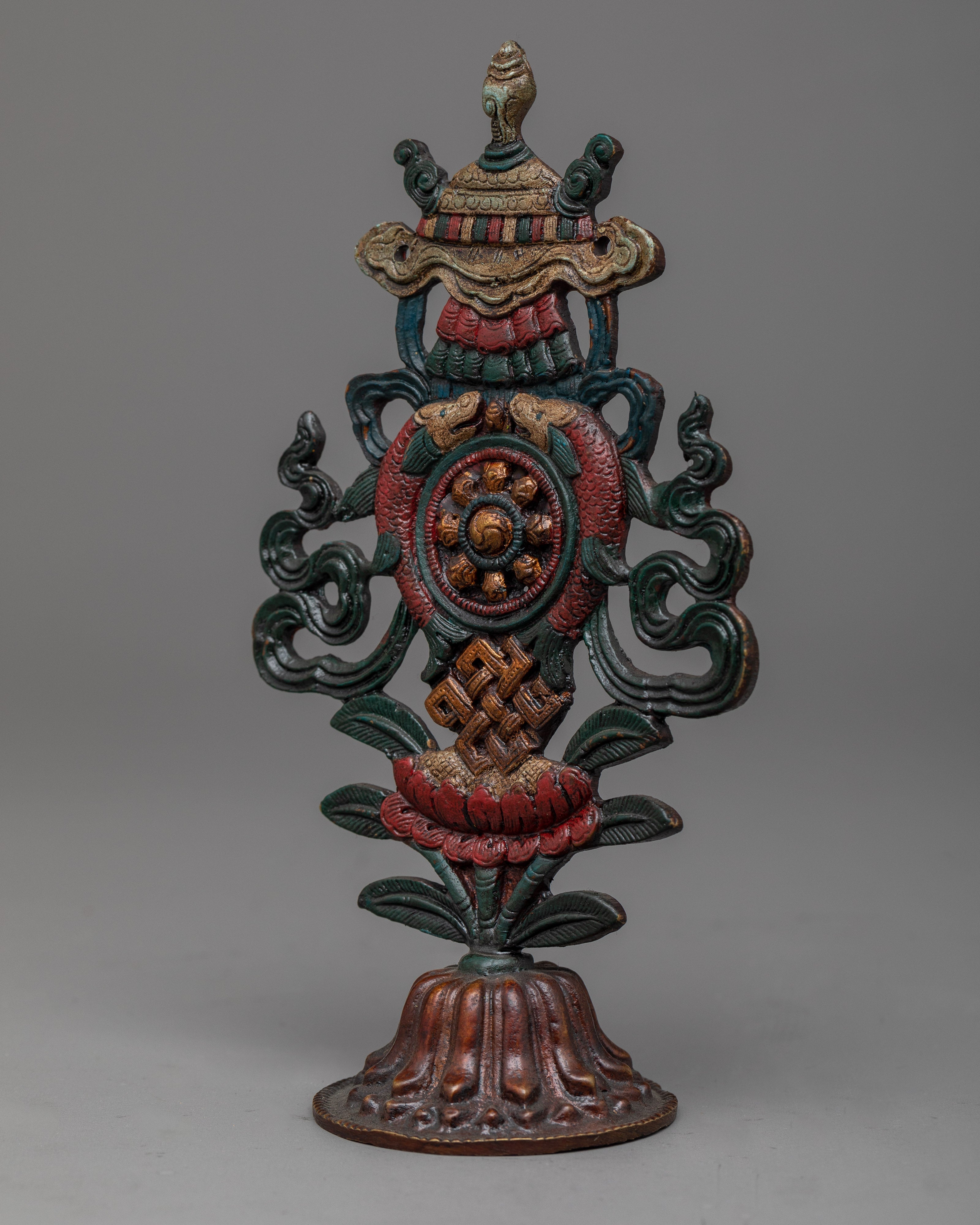 Auspicious Symbol | Handcrafted Brass Body Artwork for Prosperity and Good Fortune