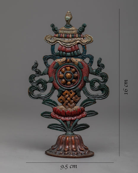 Auspicious Symbol | Handcrafted Brass Body Artwork for Prosperity and Good Fortune
