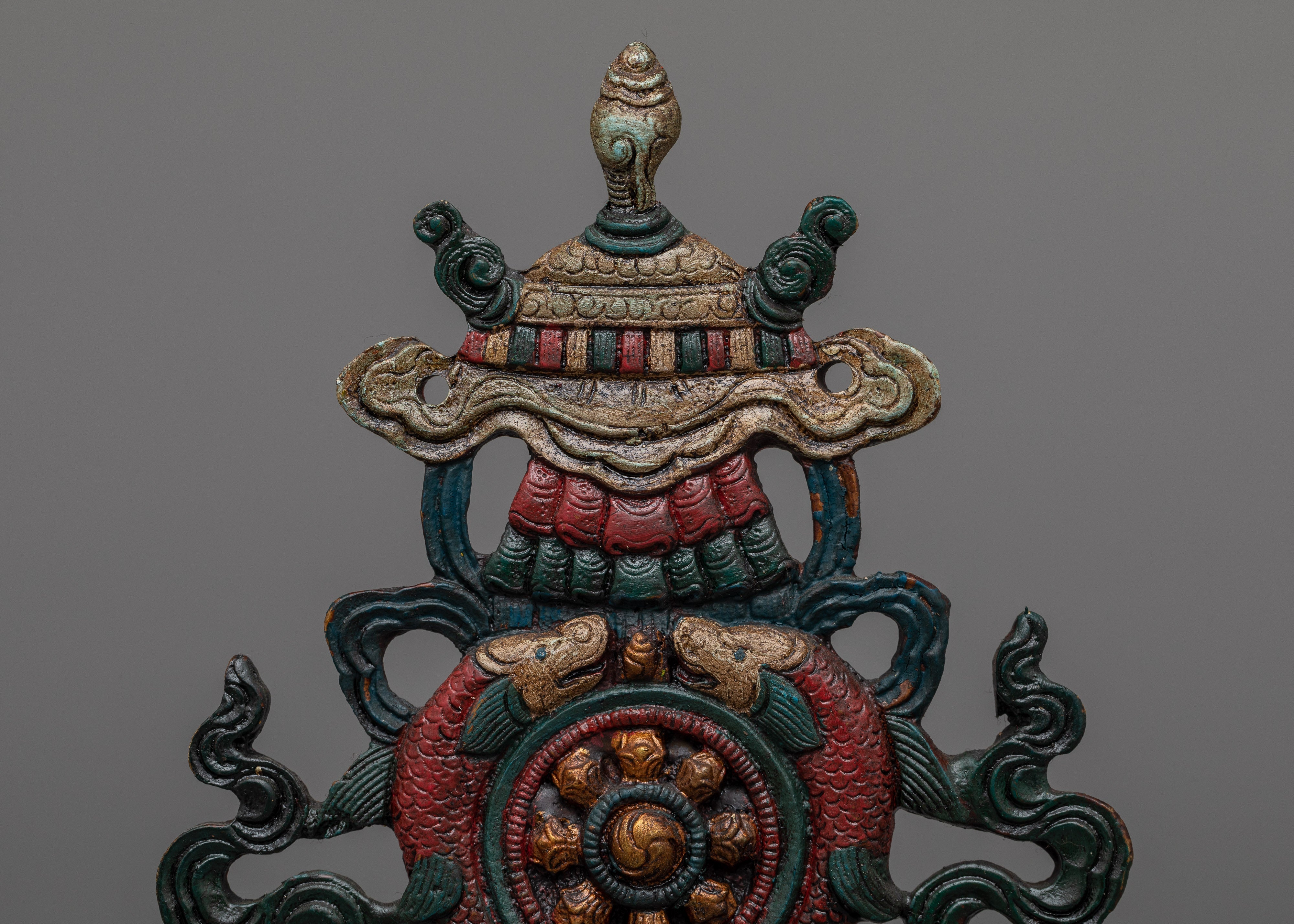 Auspicious Symbol | Handcrafted Brass Body Artwork for Prosperity and Good Fortune