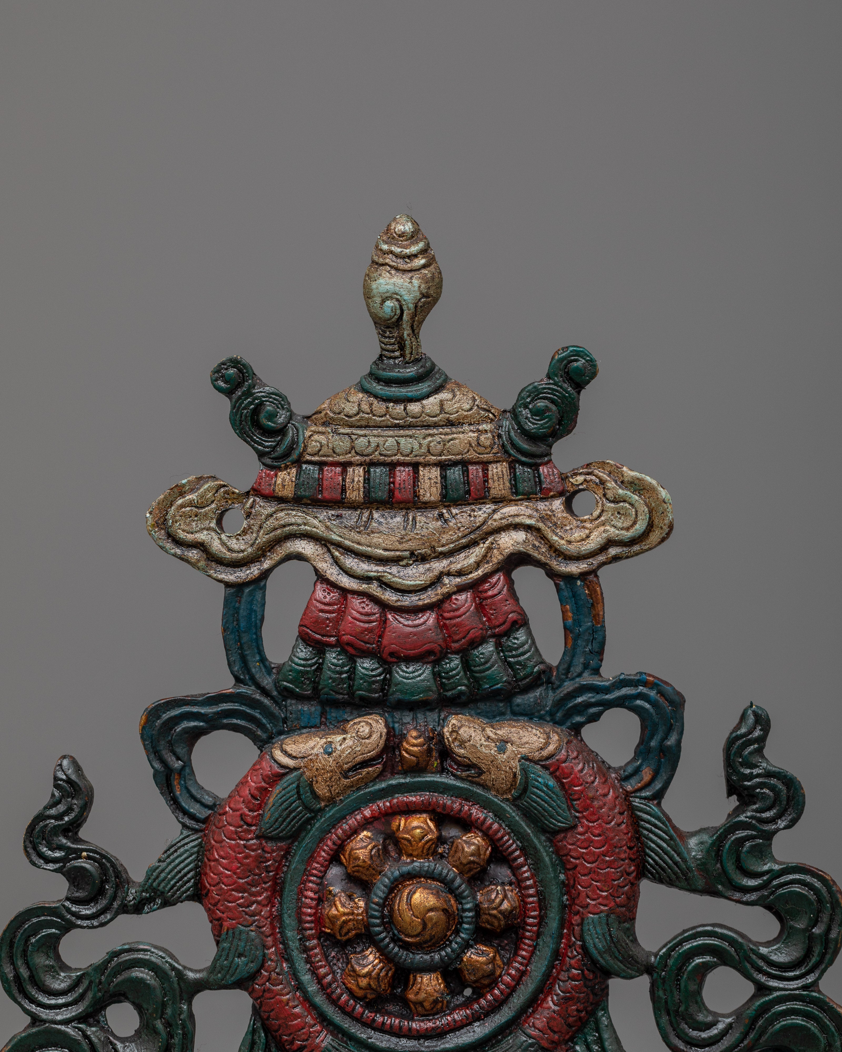Auspicious Symbol | Handcrafted Brass Body Artwork for Prosperity and Good Fortune