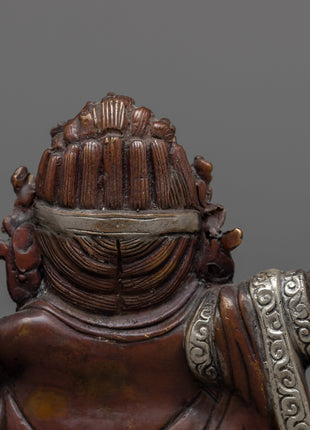 Mahakala Bernagchen Silver Plated Statue | Exquisite Spiritual Deco