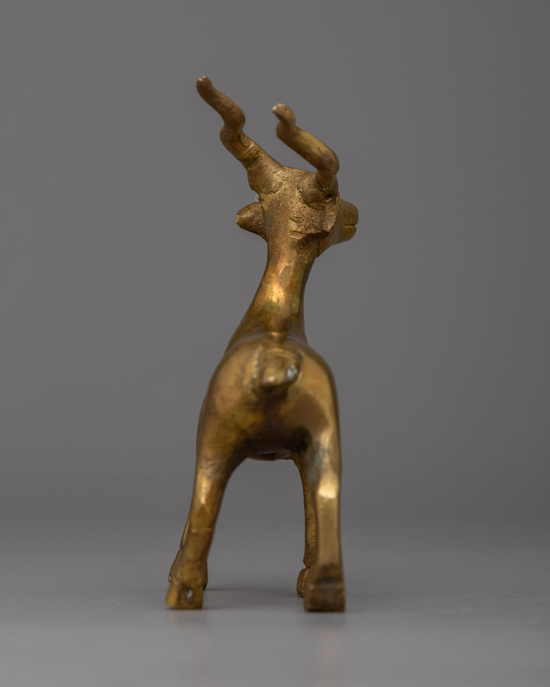 Handcrafted Brass Deer Figurine | Stunning Decor Piece for Home or Office