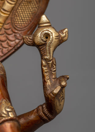Brass Vishnu Statue | Captivating Brass Sculpture of Bishnu
