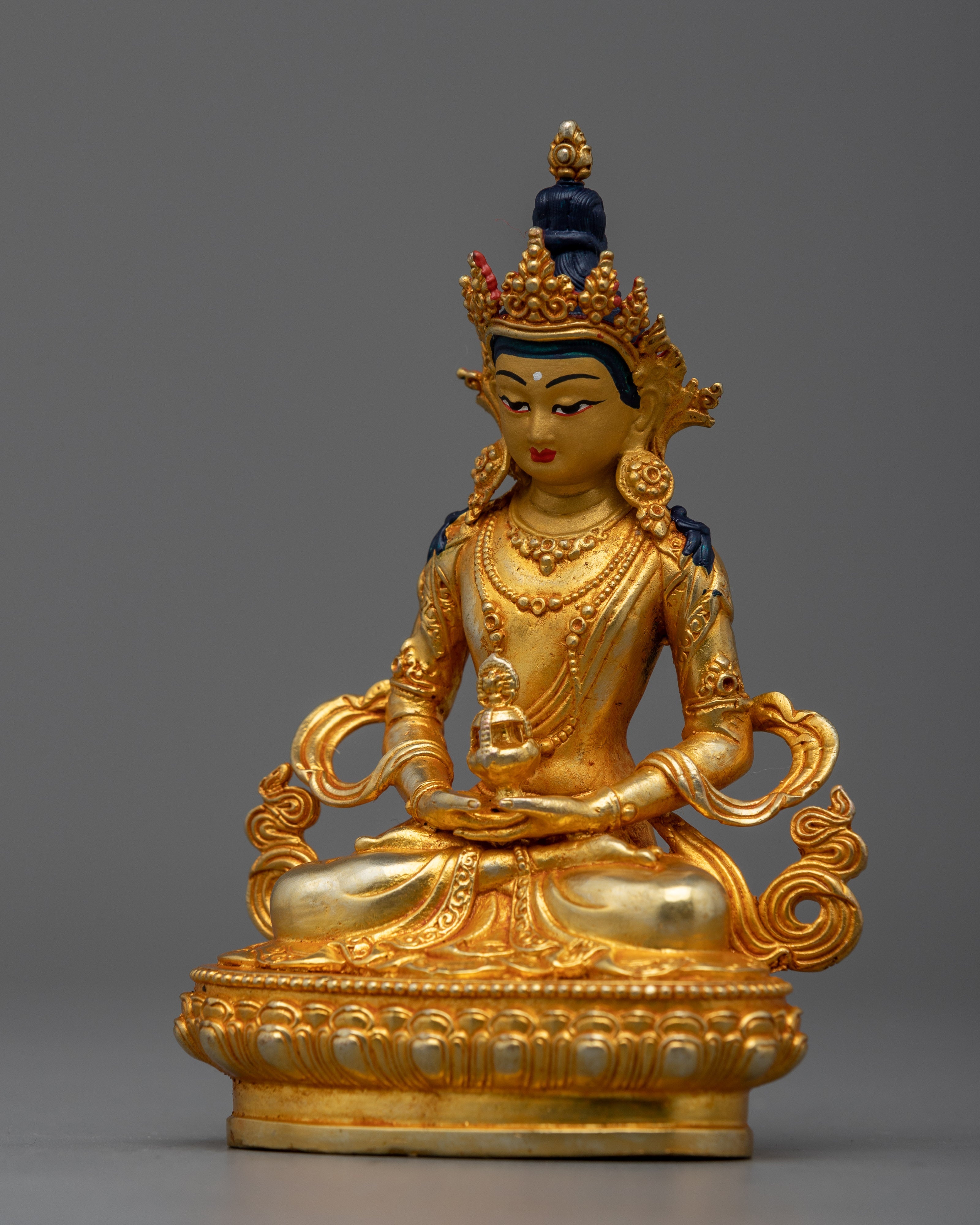 Embrace the Divine Blessings of Amitayus | A Sacred Buddhist Copper Statue