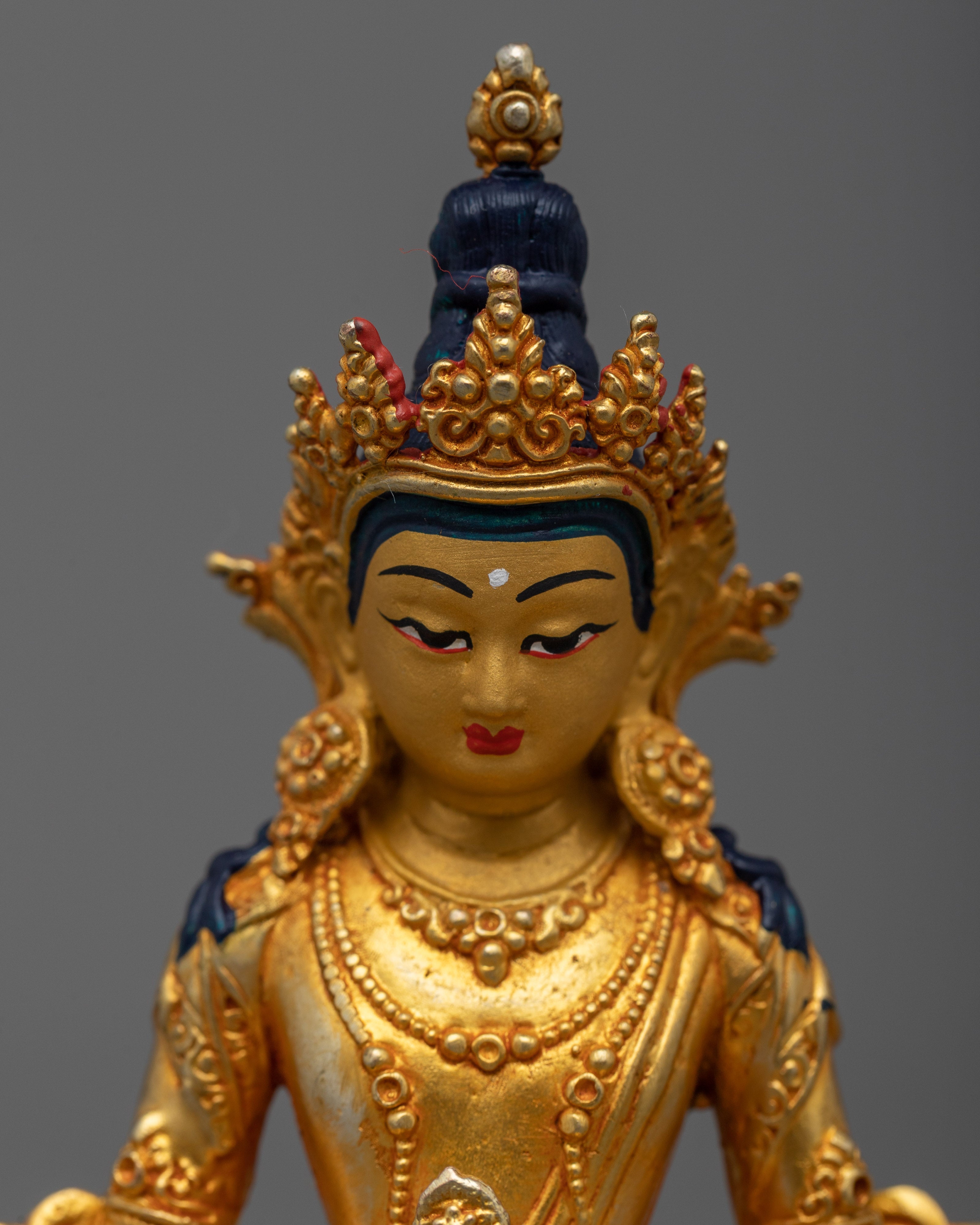 Embrace the Divine Blessings of Amitayus | A Sacred Buddhist Copper Statue