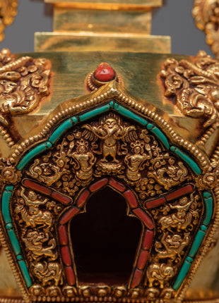 Handcrafted Tibetan Stupa | Embrace Sacred Tradition