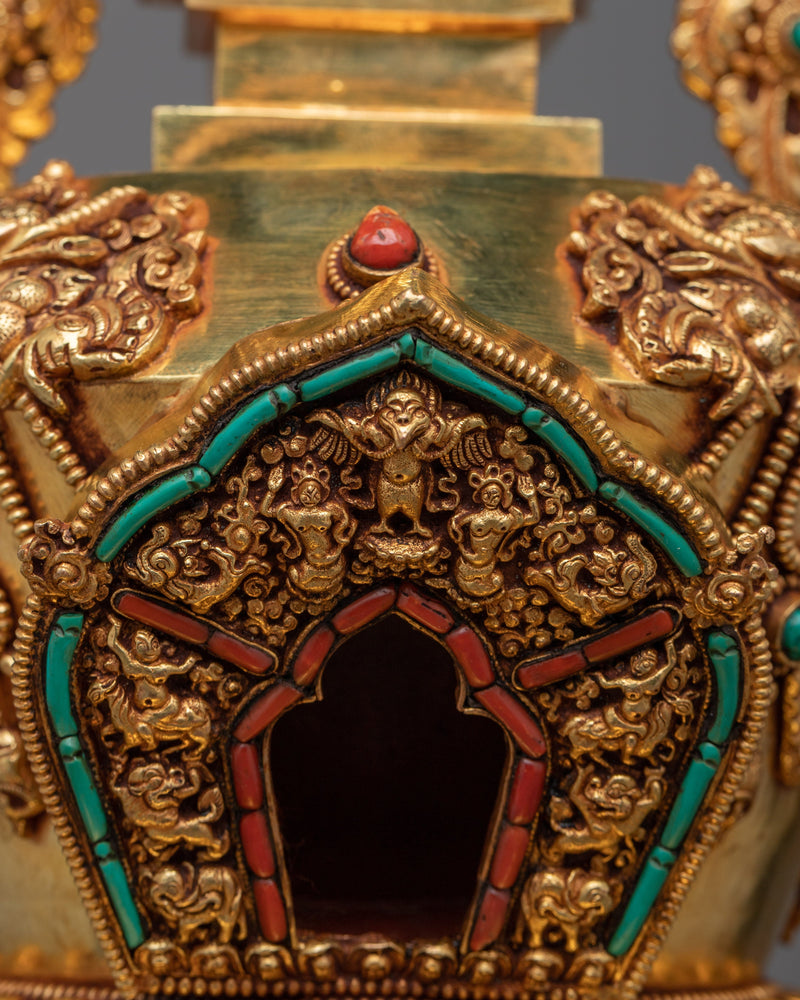 Handcrafted Tibetan Stupa | Embrace Sacred Tradition