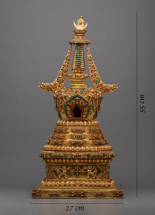 Handcrafted Tibetan Stupa | Embrace Sacred Tradition