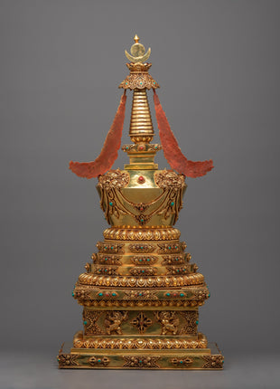 Handcrafted Tibetan Stupa | Embrace Sacred Tradition