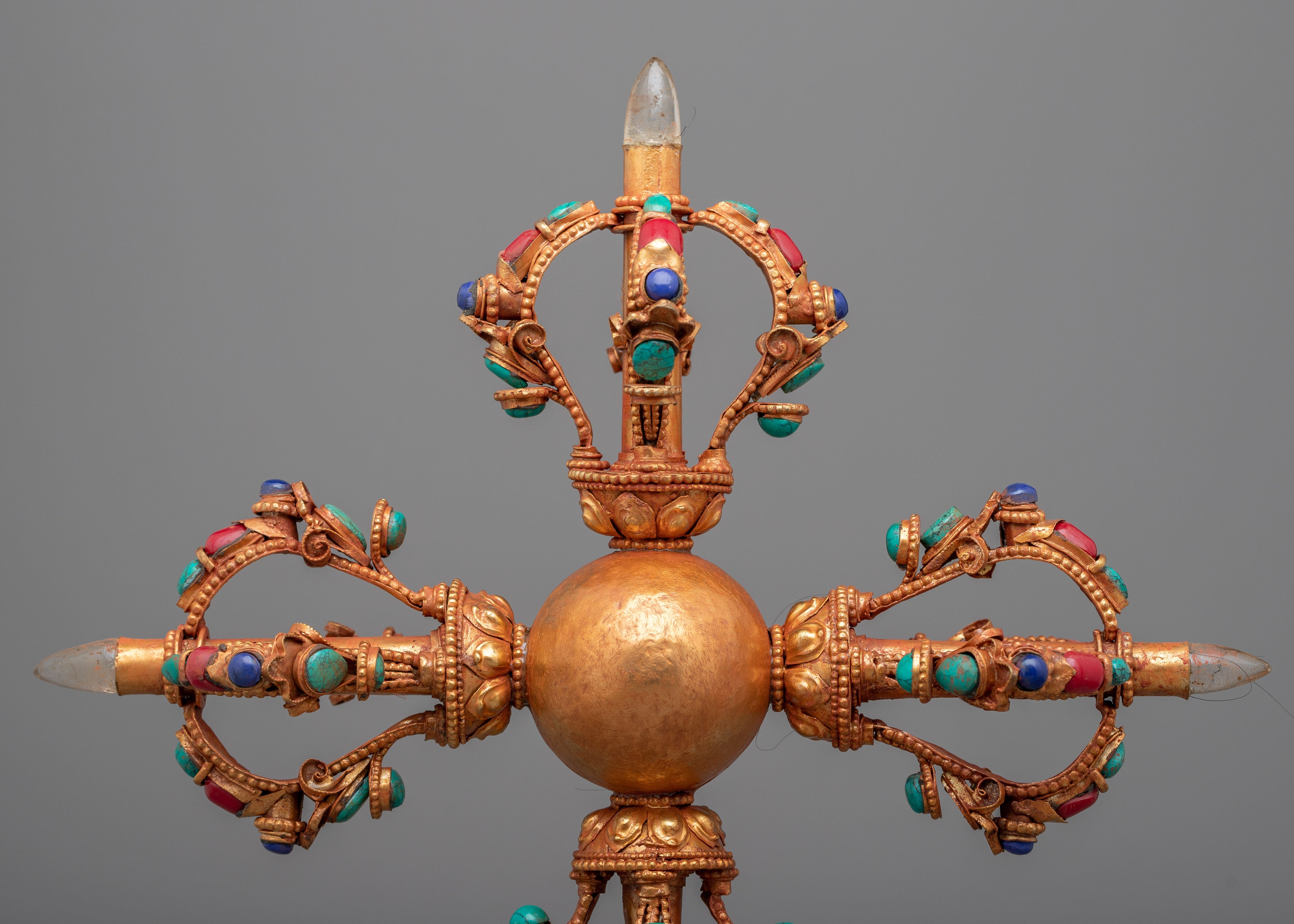 Golden Double Vajra | Handcrafted with 24k Gold Plating