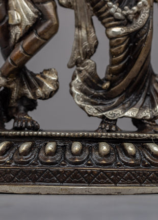 Handcrafted Brass Radha Krishna Statue | Exquisite Spiritual Art Piece