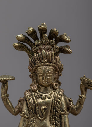 Bishnu God Statue | Handmade Brass Sculpture for Divine Blessings
