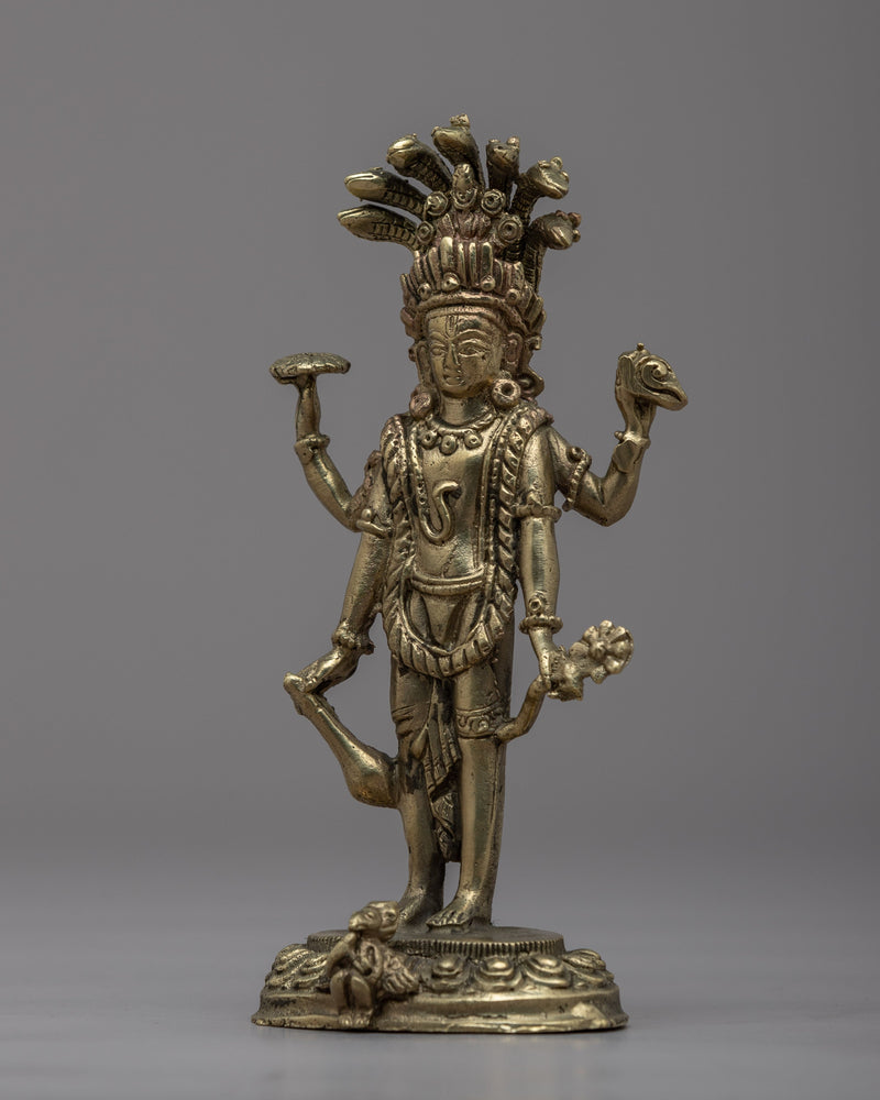Bishnu God Statue | Handmade Brass Sculpture for Divine Blessings