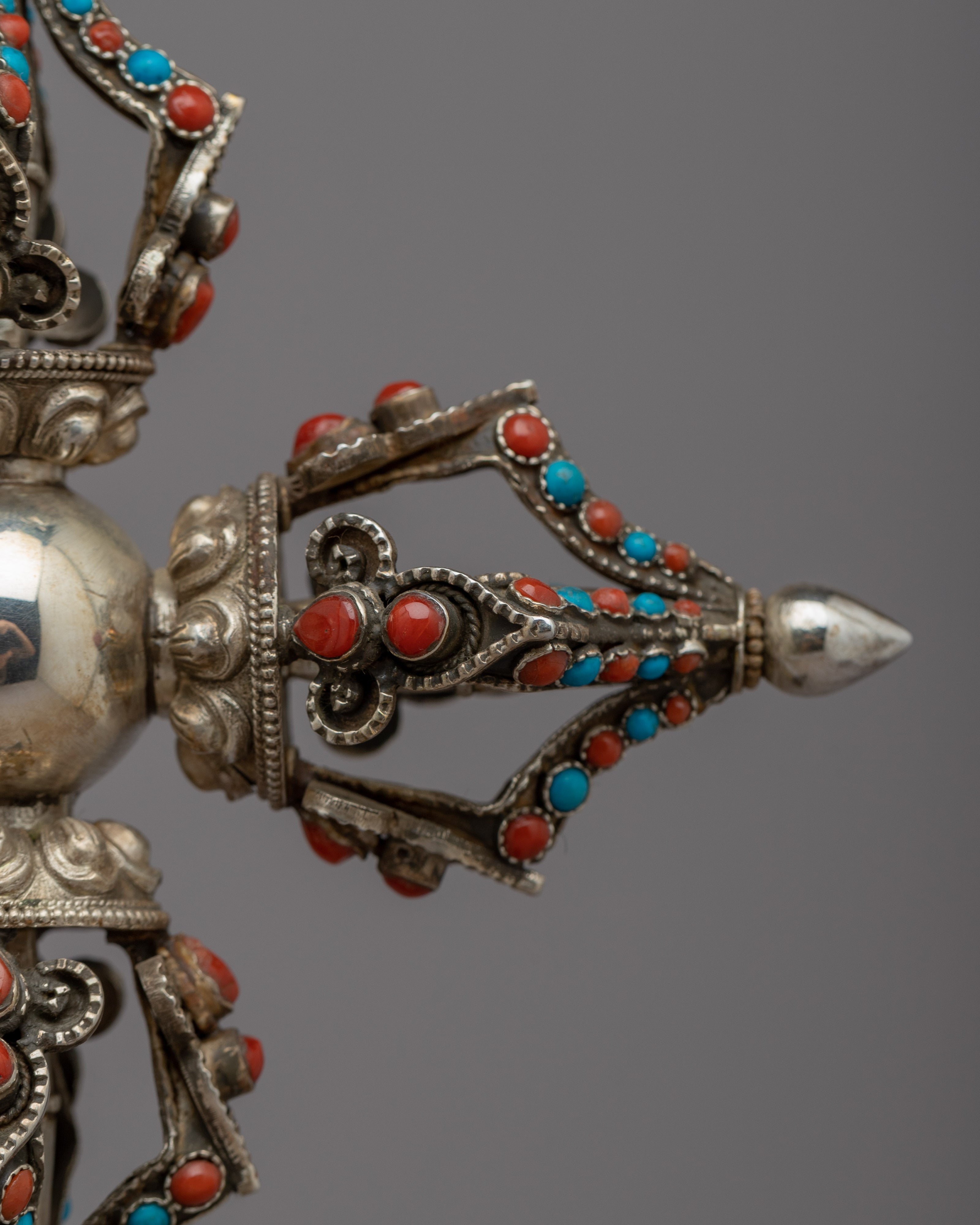 Buddhist Ritual Dagger | Handcrafted Silver Body for Spiritual Empowerment
