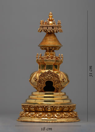 Buddhist Stupa Statue | Sacred Symbol of Enlightenment