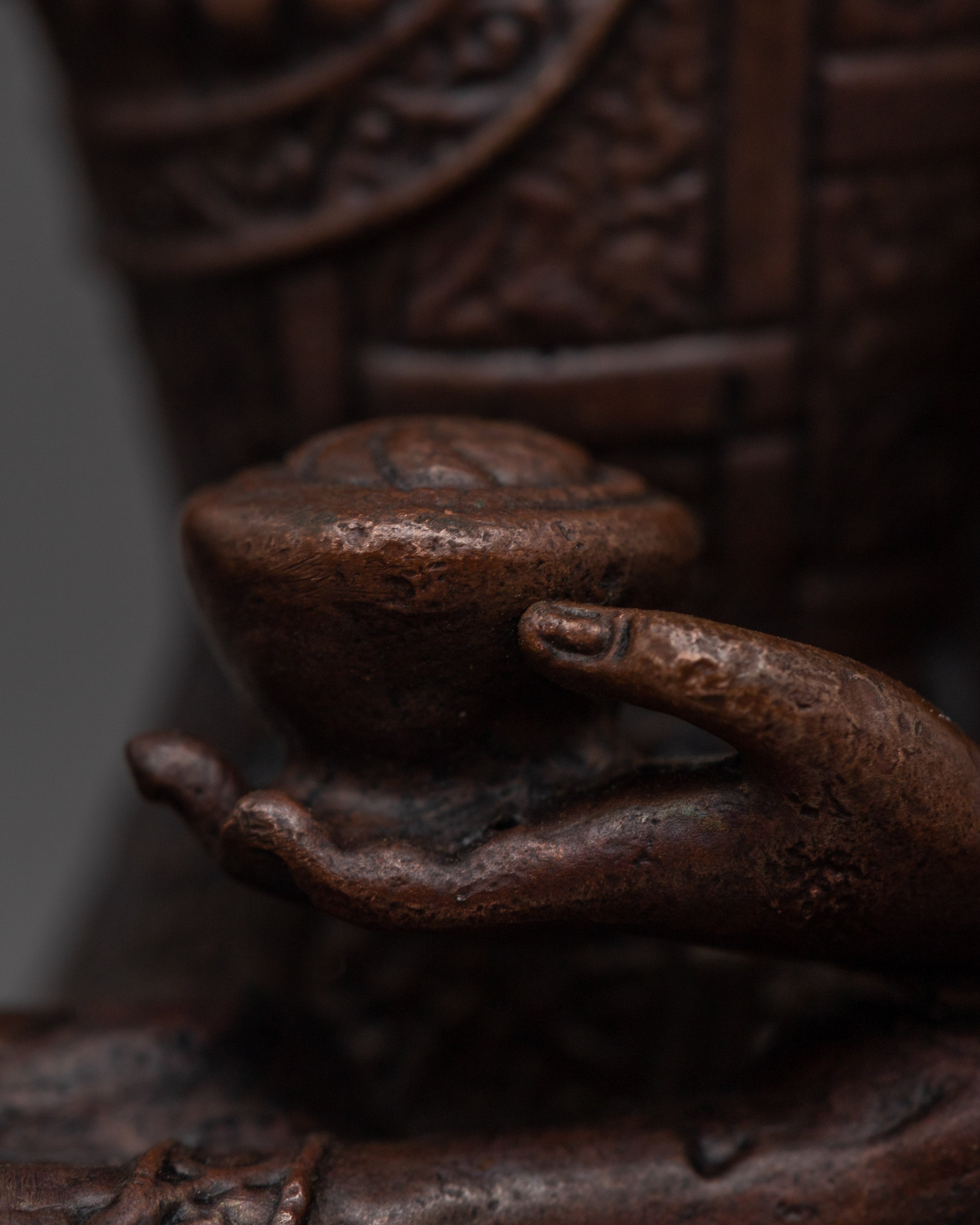Copper Meditation Shakyamuni Buddha Statue | Peaceful and Tranquil Home Decor Accent
