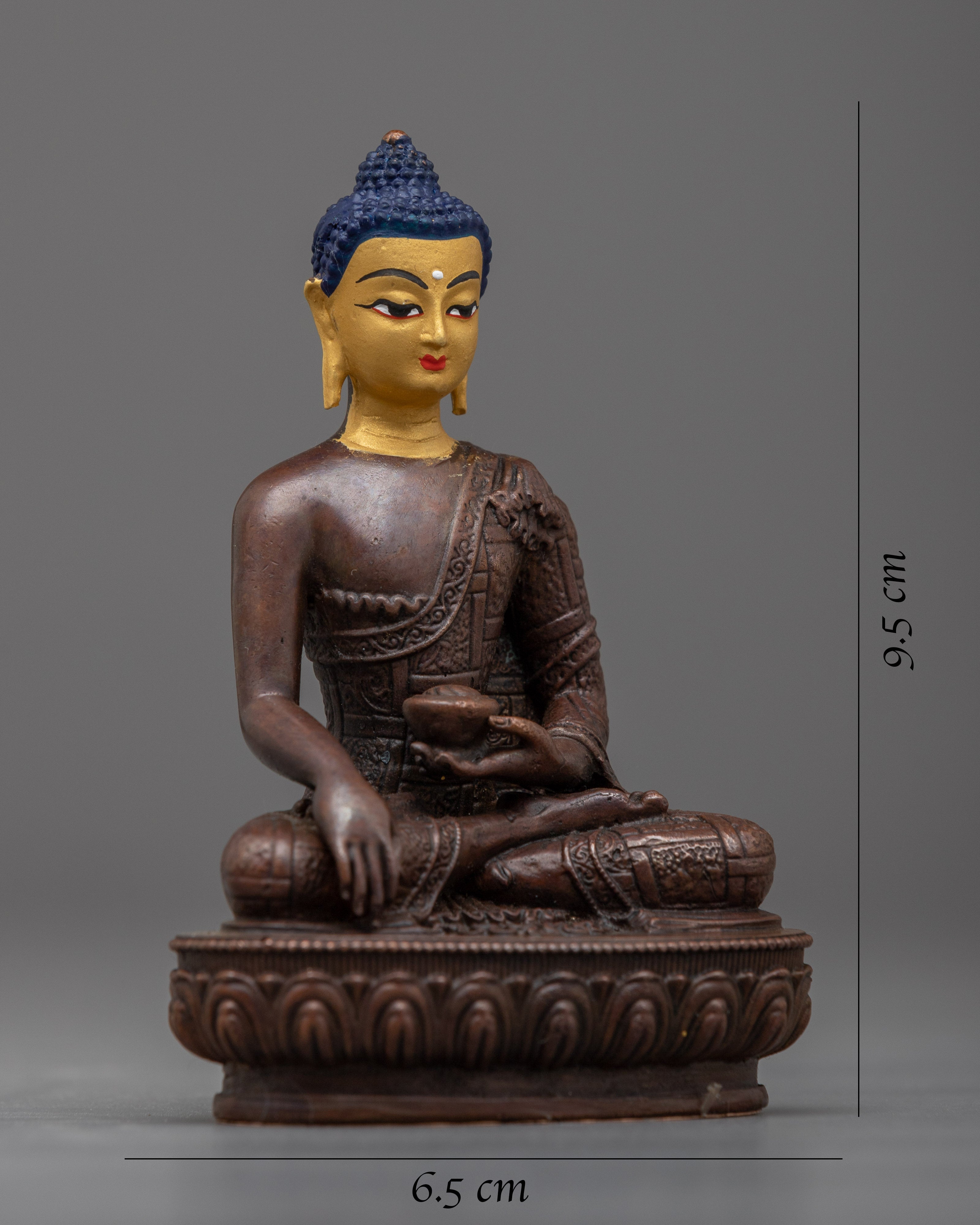 Copper Meditation Shakyamuni Buddha Statue | Peaceful and Tranquil Home Decor Accent