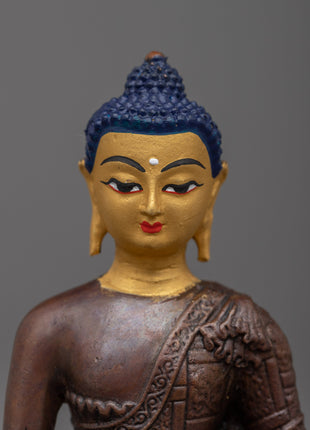 Copper Meditation Shakyamuni Buddha Statue | Peaceful and Tranquil Home Decor Accent
