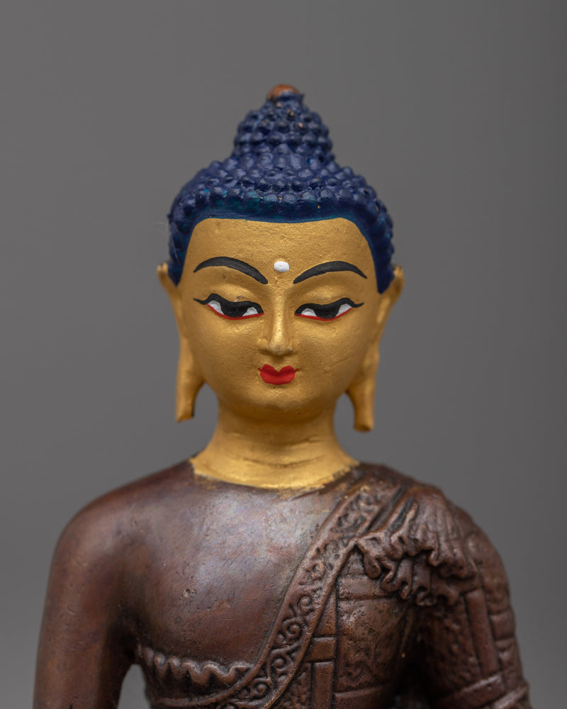 Copper Meditation Shakyamuni Buddha Statue | Peaceful and Tranquil Home Decor Accent