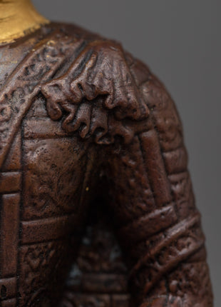 Copper Meditation Shakyamuni Buddha Statue | Peaceful and Tranquil Home Decor Accent