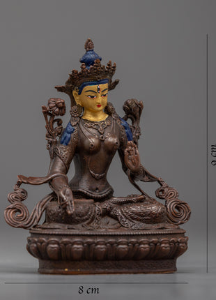 White Tara Figurine | Machine Crafted Buddhist Statue for Home Altar