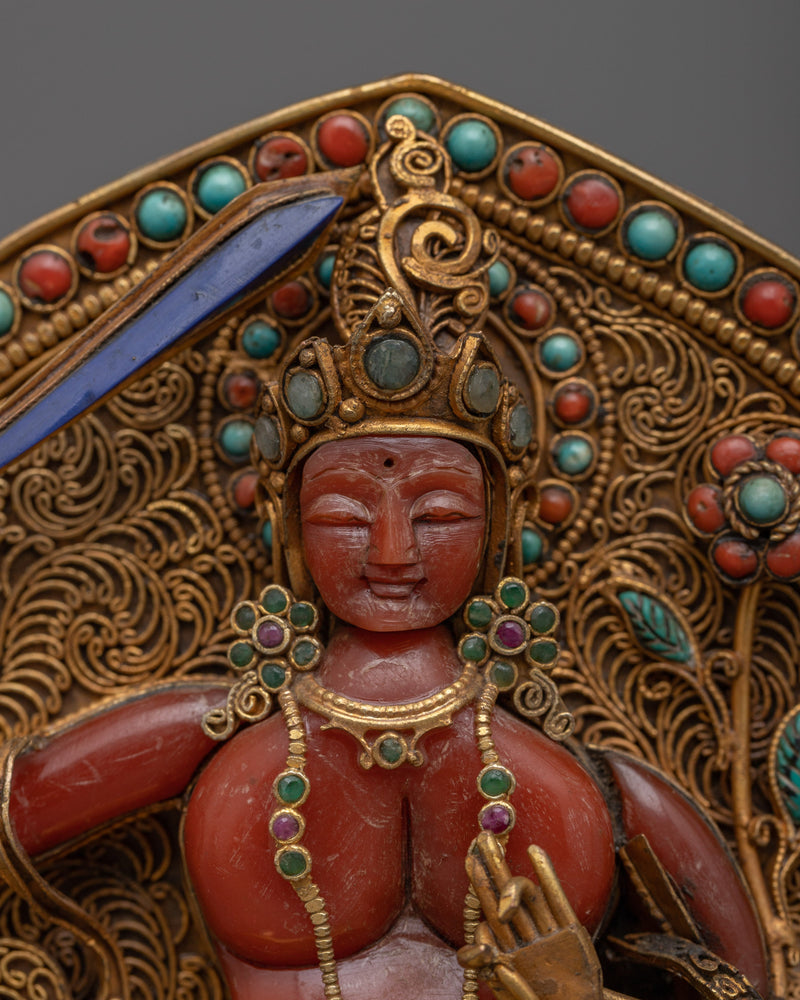 Manjushri Buddha Statue | Handcrafted and 24k Gold Plated