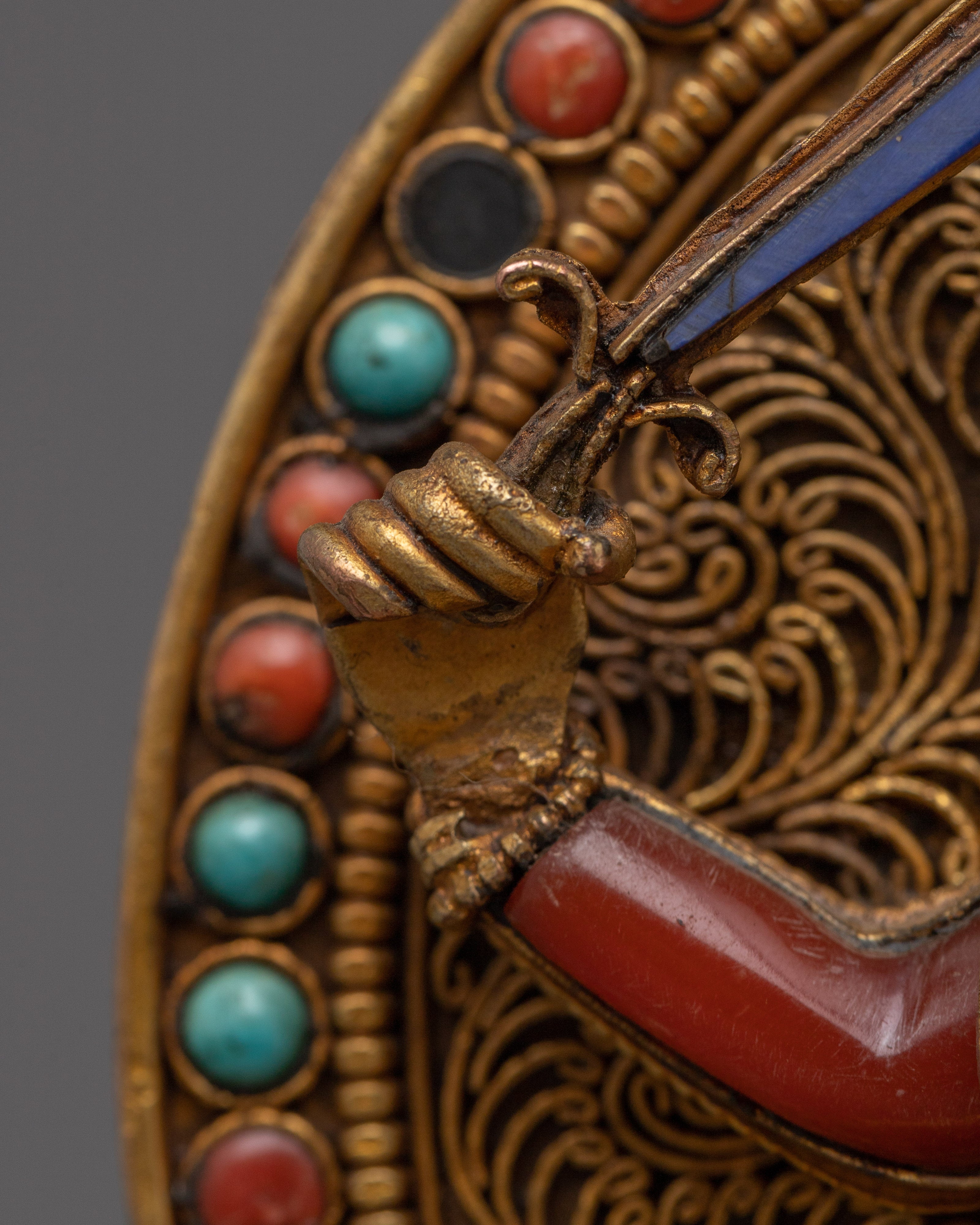Manjushri Buddha Statue | Handcrafted and 24k Gold Plated