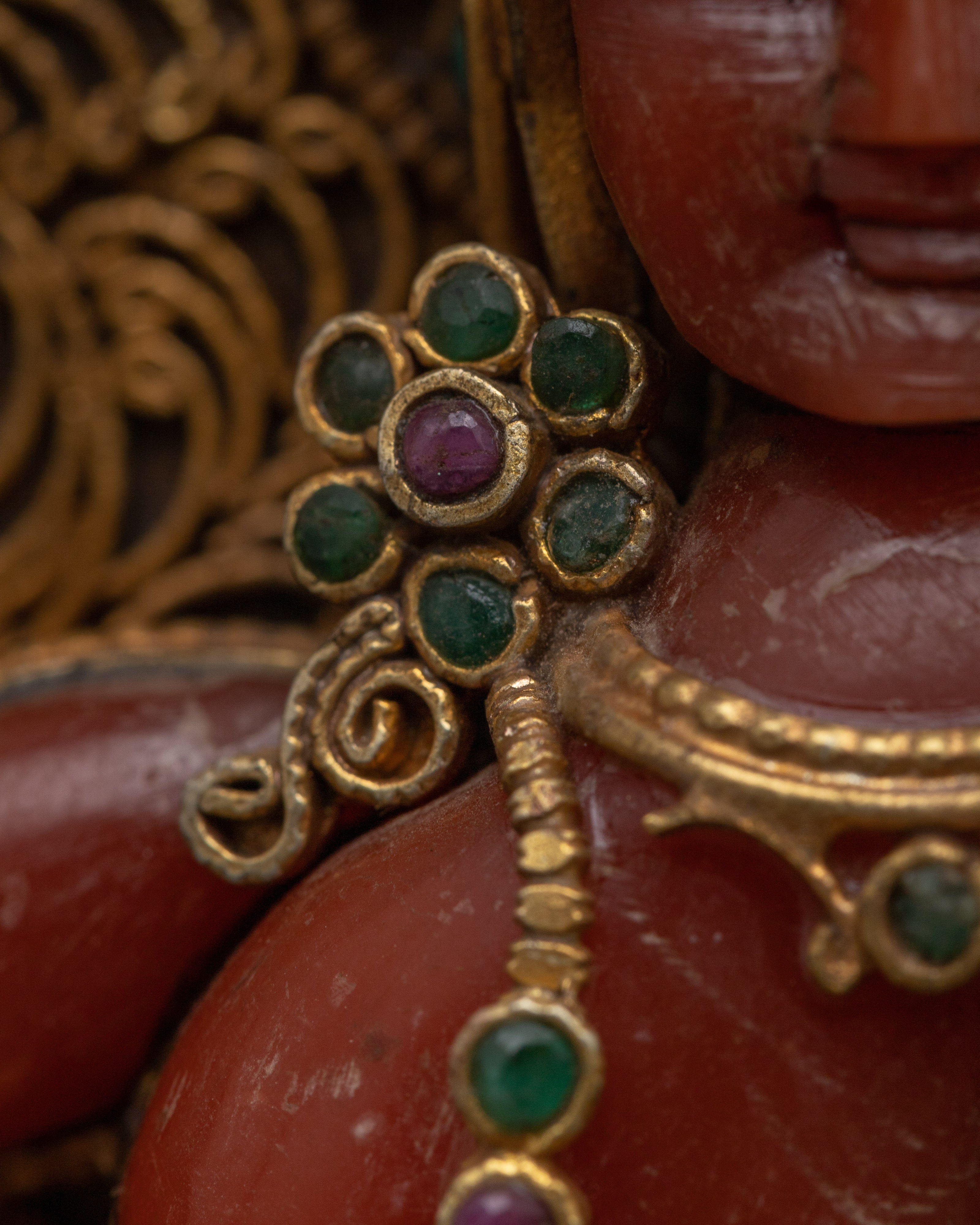 Manjushri Buddha Statue | Handcrafted and 24k Gold Plated