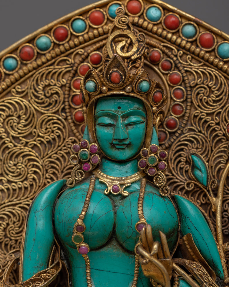 Buddhist Goddess Green Tara Statue | Embrace Peace and Enlightenment with this Divine Sculpture