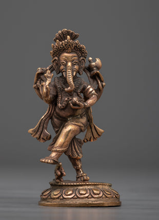 Divine Copper Ganesha God Statue 