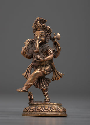 Divine Copper Ganesha God Statue | Symbol of Blessings and Prosperity