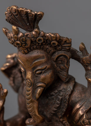 Divine Copper Ganesha God Statue | Symbol of Blessings and Prosperity