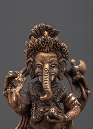 Divine Copper Ganesha God Statue | Symbol of Blessings and Prosperity