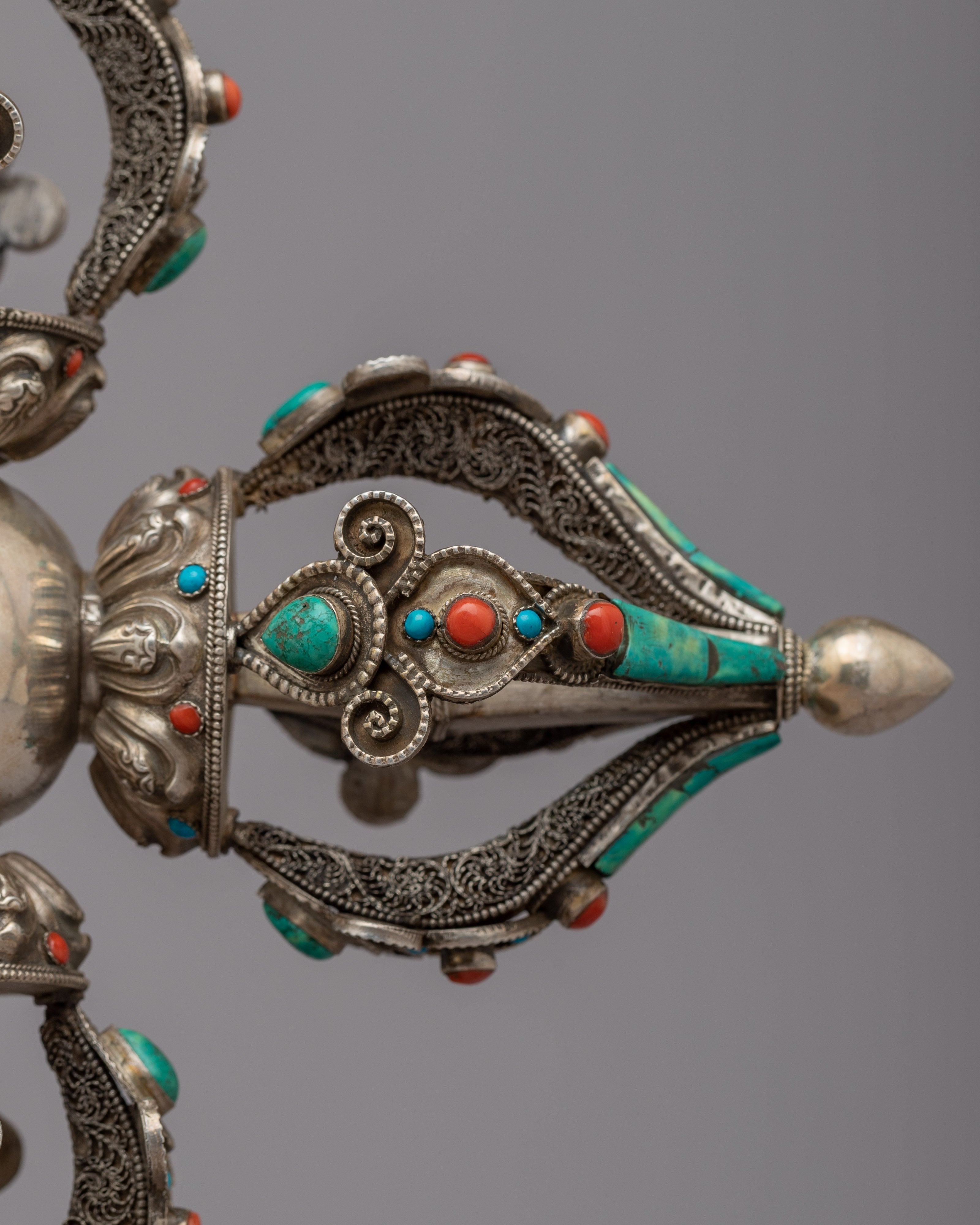 Bishwo Vajra Buddhist Symbol | Handmade Silver Vajra