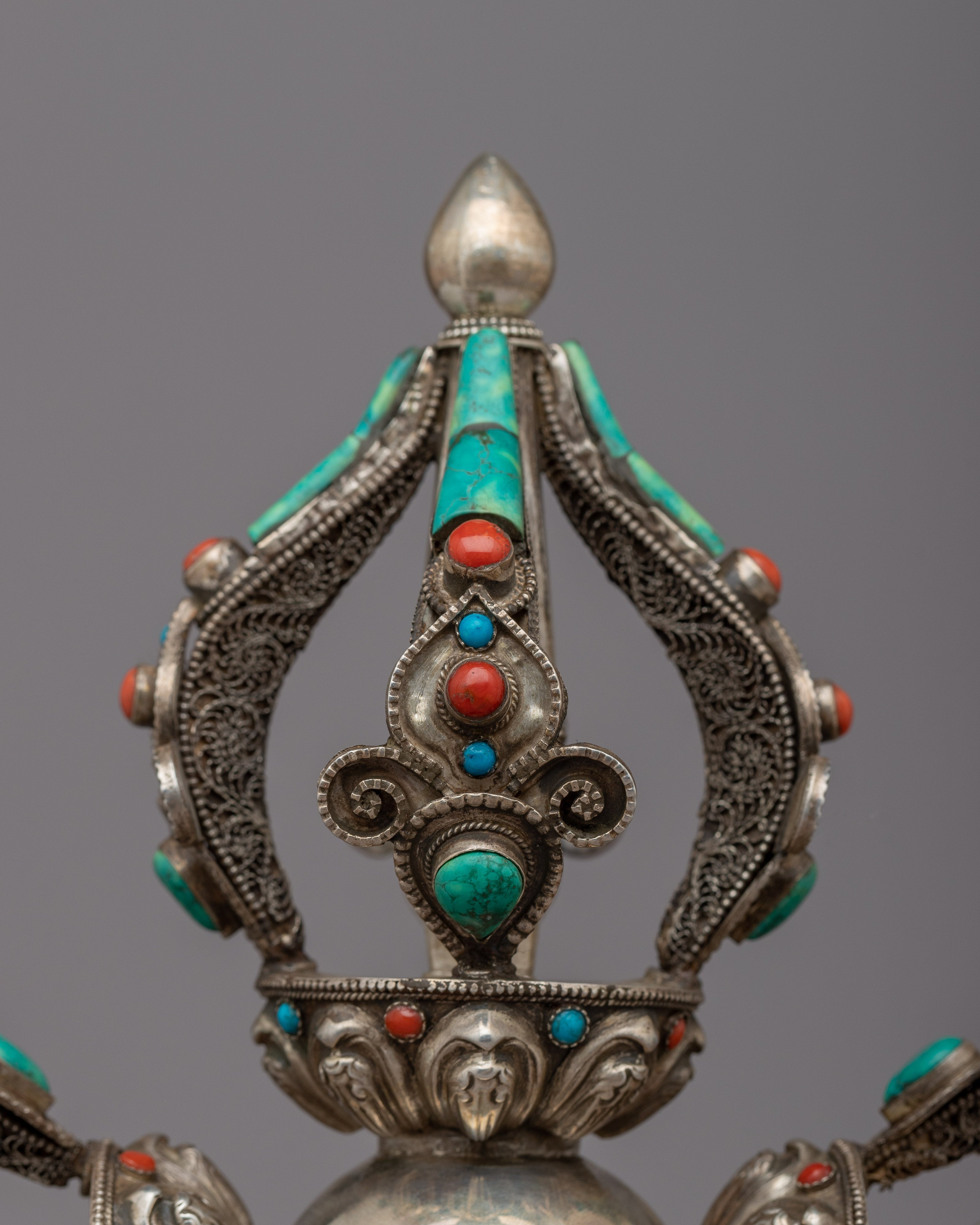 Bishwo Vajra Buddhist Symbol | Handmade Silver Vajra