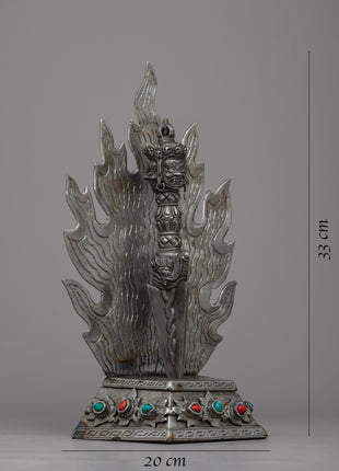Iron Phurba Ritual Dagger | Symbol of Wrathful Deities and Protection