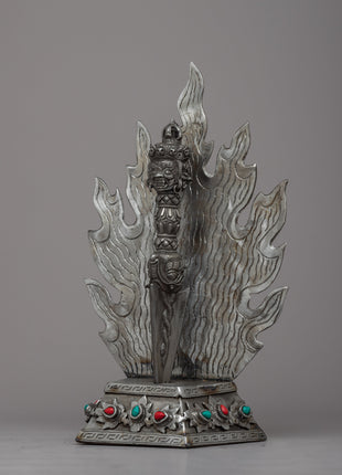 Iron Phurba Ritual Dagger | Symbol of Wrathful Deities and Protection