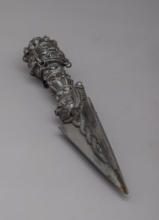 Iron Phurba Ritual Dagger | Symbol of Wrathful Deities and Protection