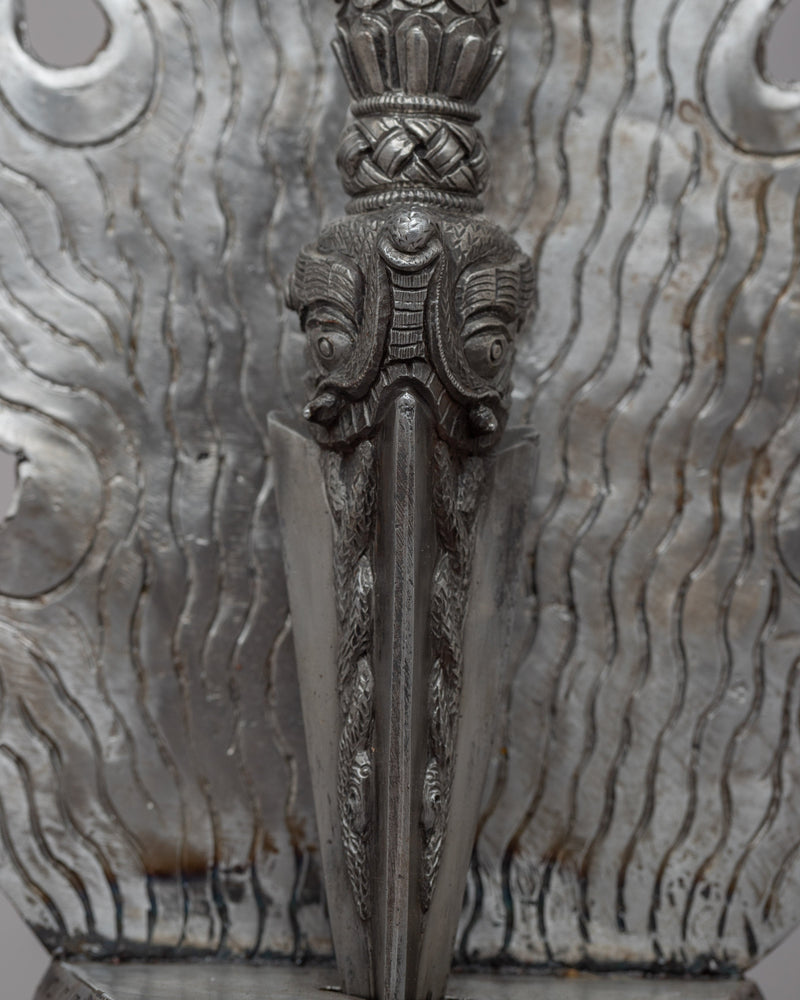Iron Phurba Ritual Dagger | Symbol of Wrathful Deities and Protection
