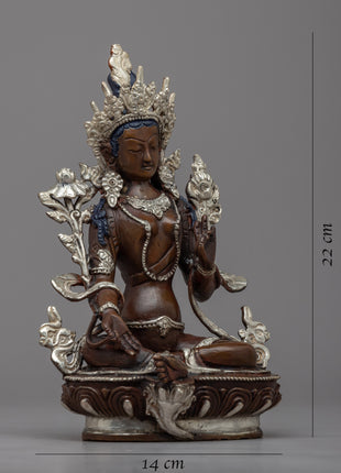 Himalayan Green Tara Statue | Tibetan Compassion Tara Deity
