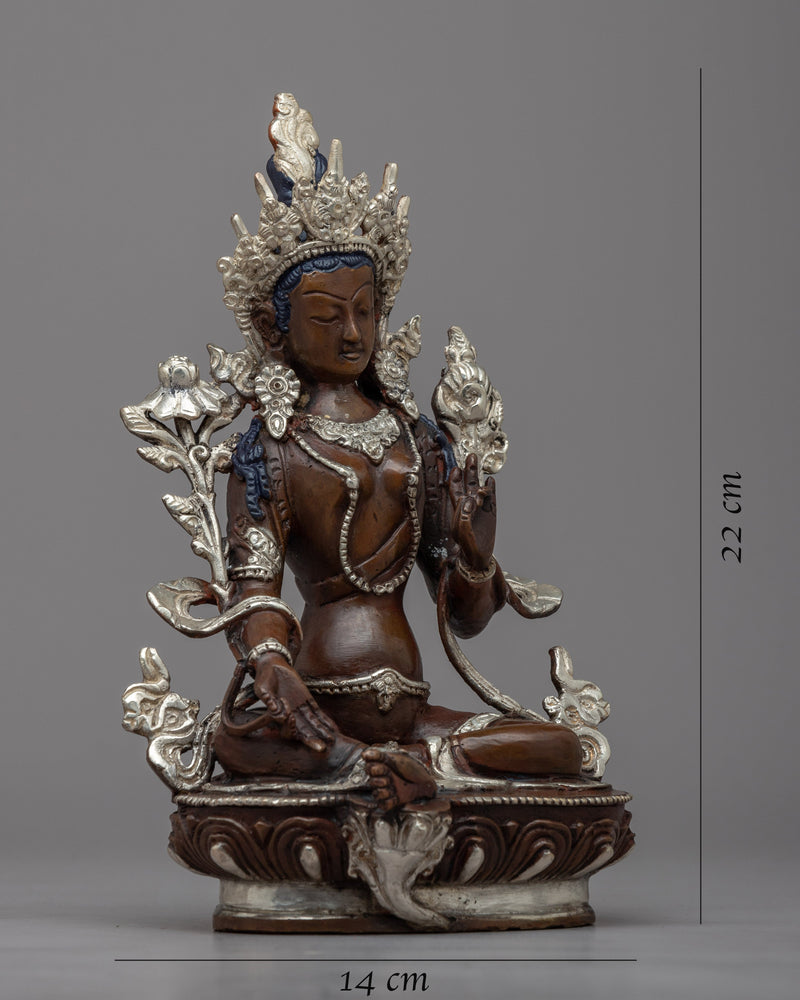 Himalayan Green Tara Statue | Tibetan Compassion Tara Deity