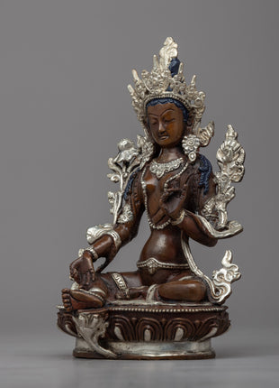 Himalayan Green Tara Statue | Tibetan Compassion Tara Deity
