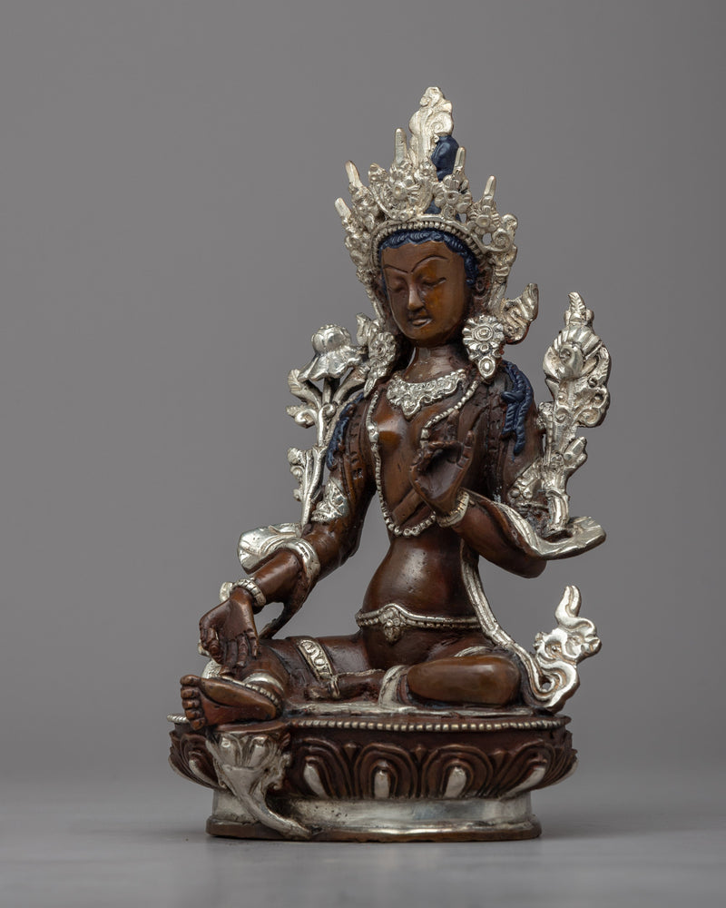 Himalayan Green Tara Statue | Tibetan Compassion Tara Deity